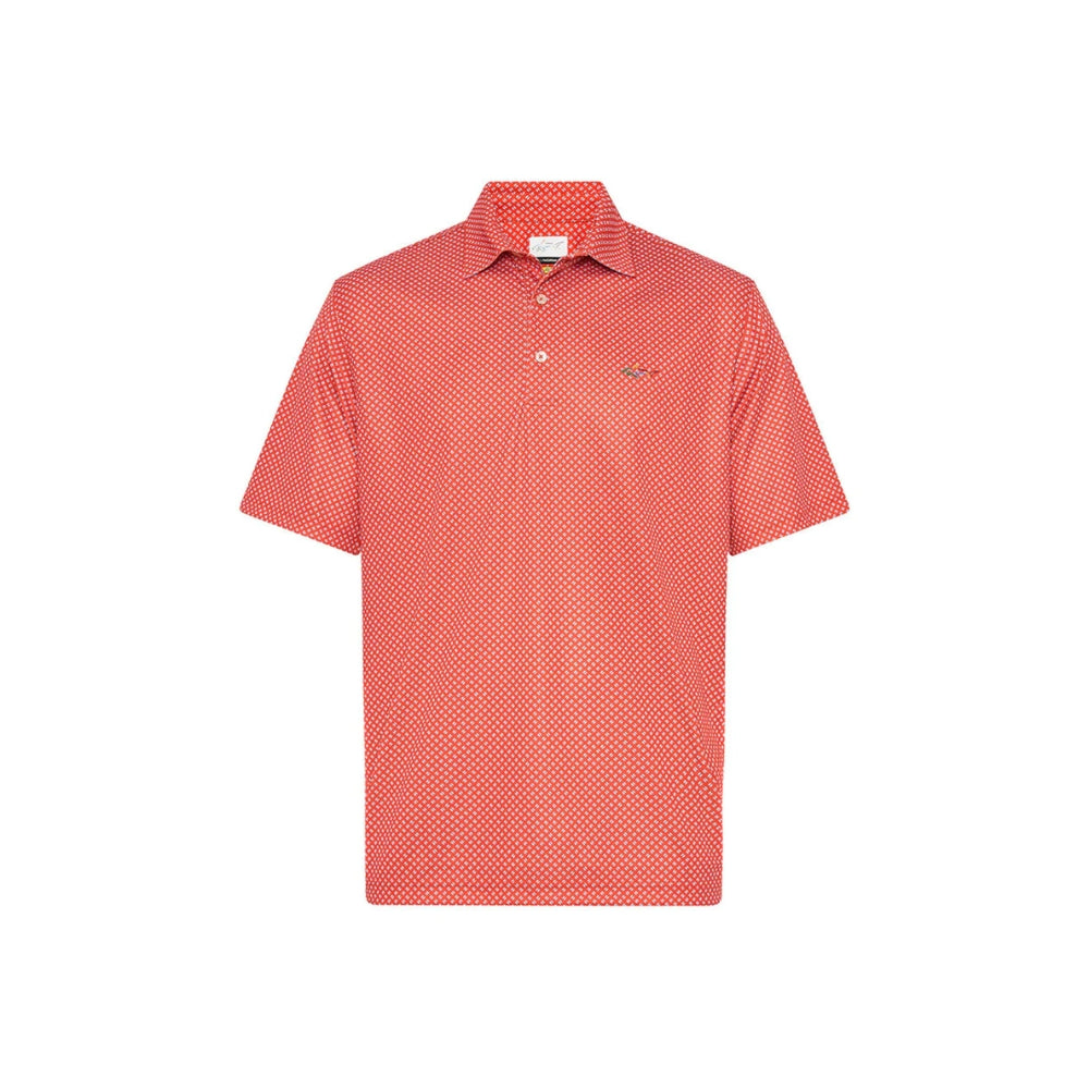 Greg Norman Men's Diamond Foulard Polo - Deep Coral