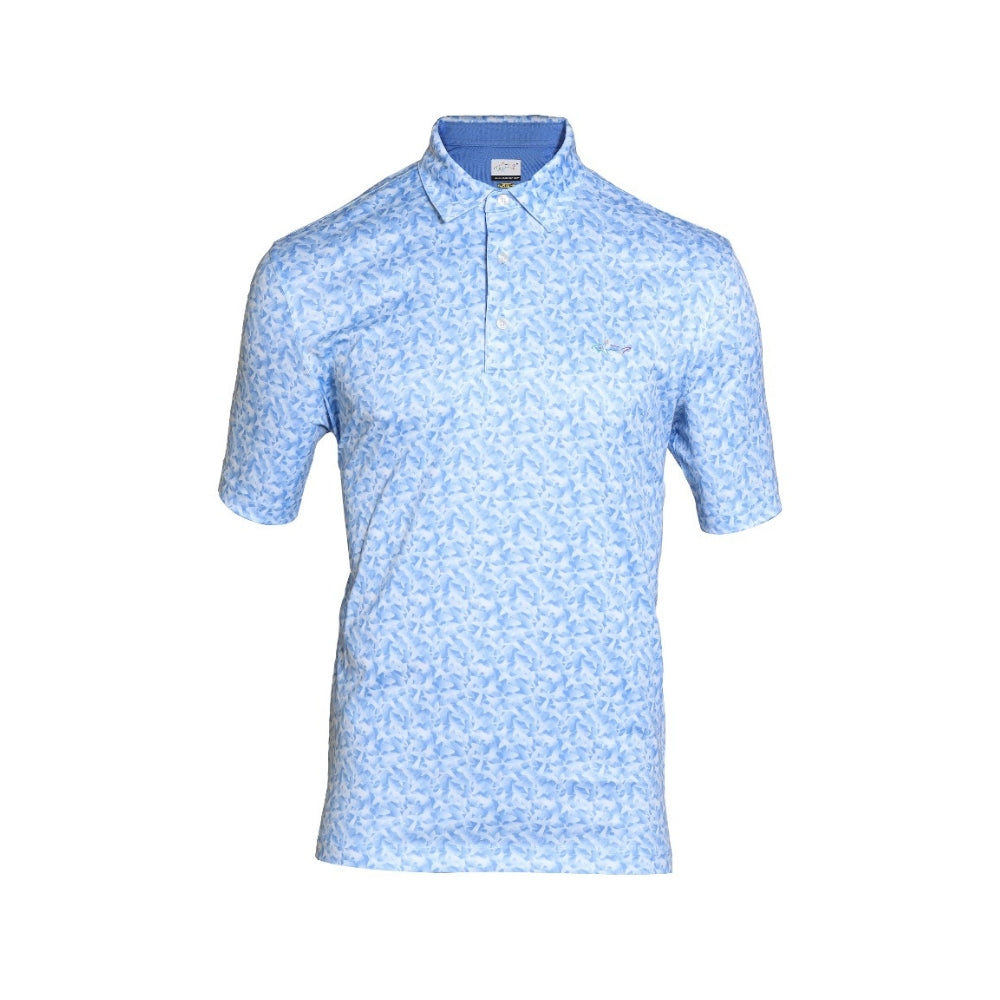 Greg Norman Men's Lab Shark Polo - Robin Blue