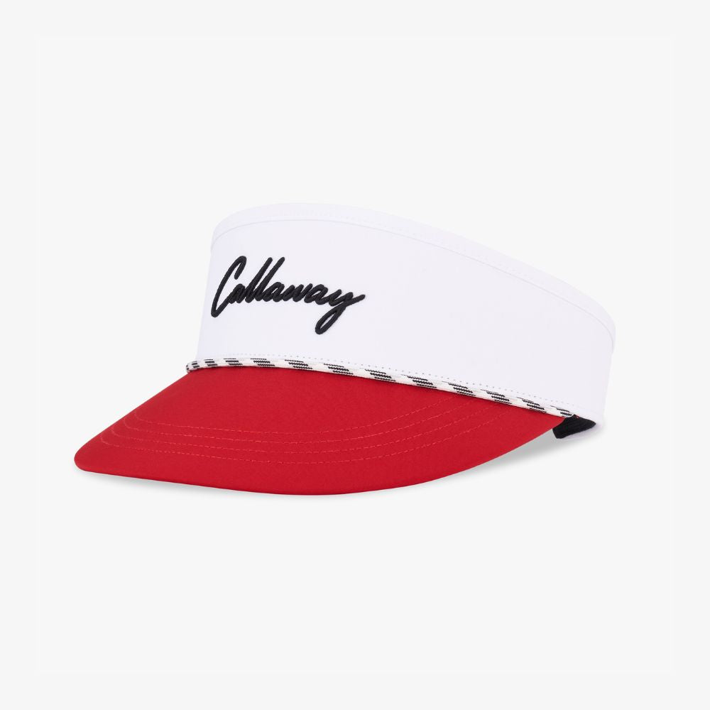 Callaway Men's Birdie Putt Rope Visor - White/Red