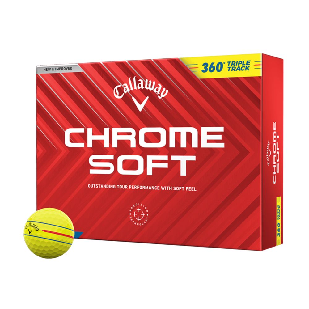 Callaway Chrome Soft 360 Triple Track Golf Balls - Yellow