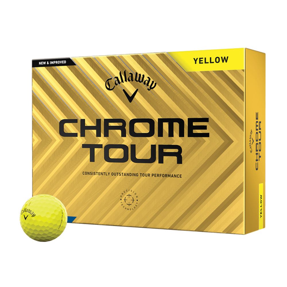 Callaway Chrome Tour Golf Balls - Yellow