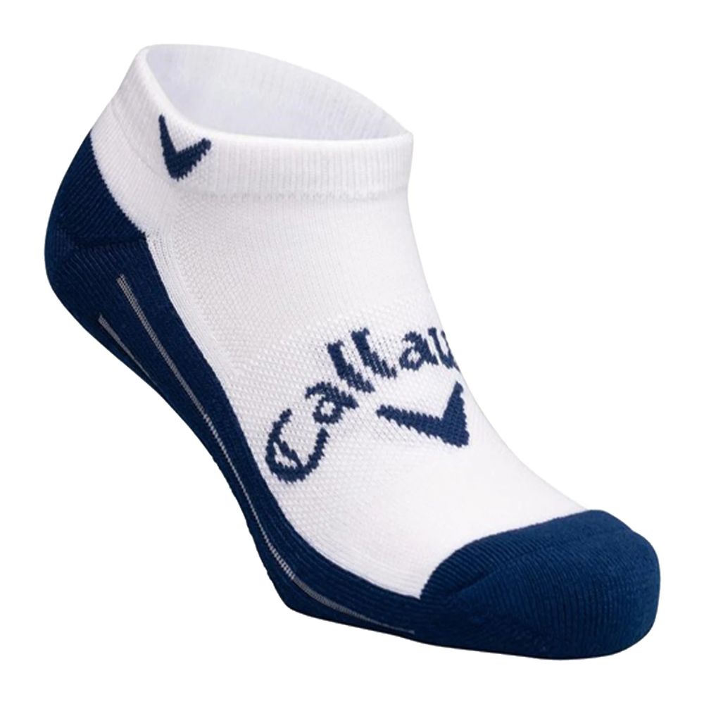 Callaway Men's Tour Opti-Dri Low 2 Performance Socks - White/Navy