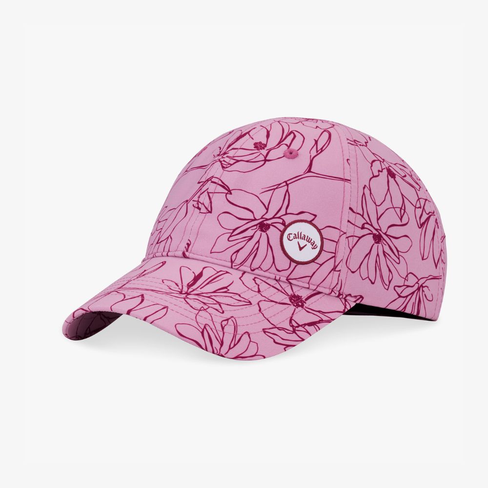 Callaway Women's Hightail Golf Cap - Red Plum Blossom