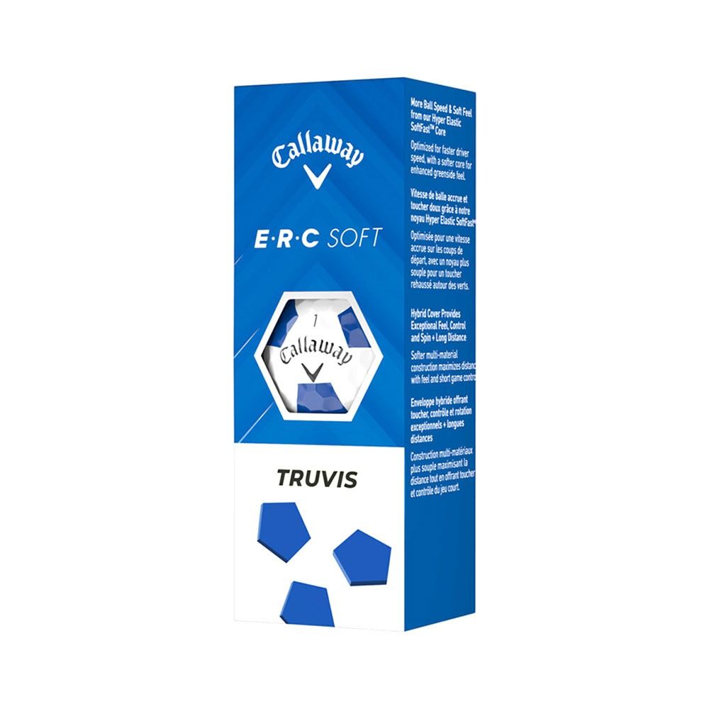 Callaway ERC Soft Truvis Golf Balls - White/Blue