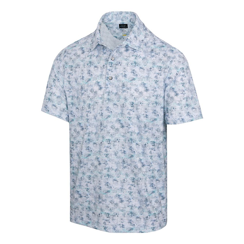 Greg Norman Men's Cassava Leaf Polo - White