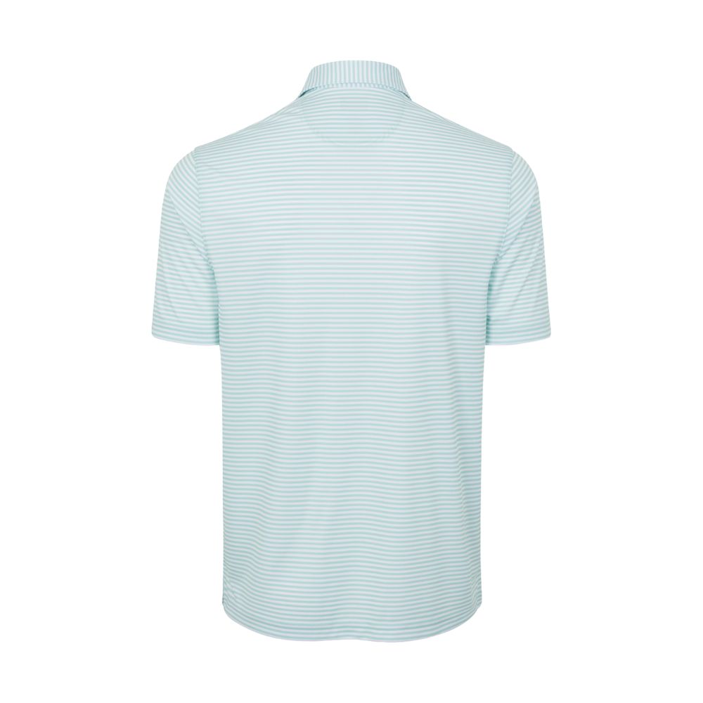 Greg Norman Classic Bar Stripe Polo - Cool Aqua