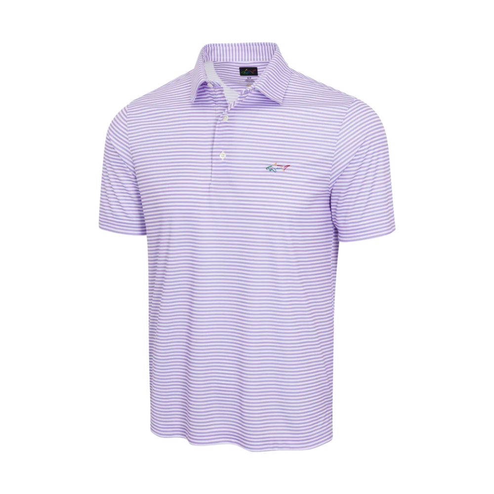 Greg Norman Classic Bar Stripe Polo - Lilac Breeze