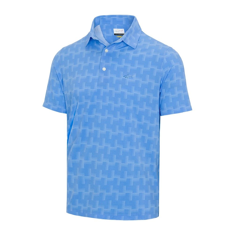 Greg Norman Men's X-Lite Digital Print Polo - Light Cobalt