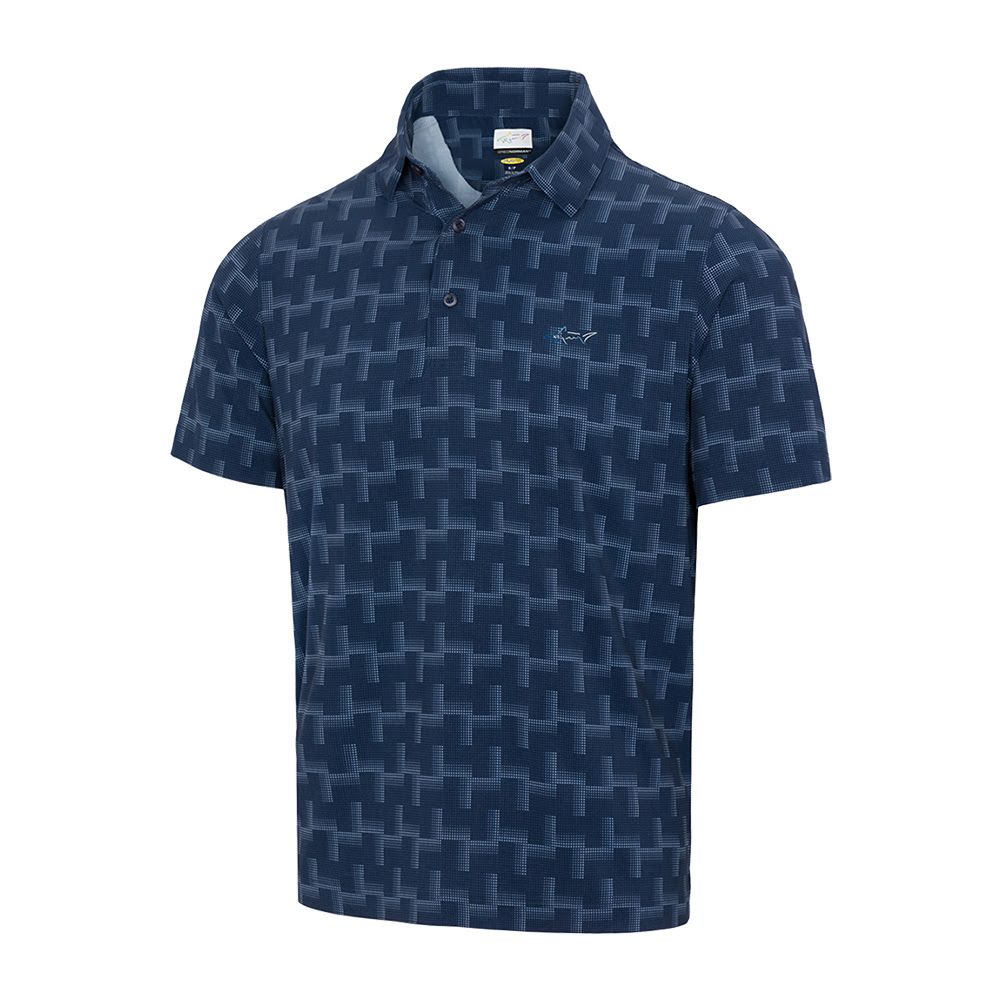 Greg Norman Men's X-Lite Digital Print Polo - Navy