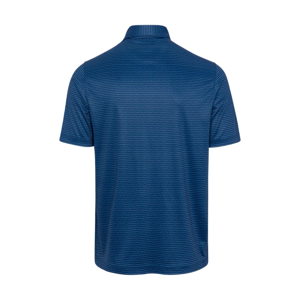 Greg Norman Fin Stripe Golf Polo - Navy