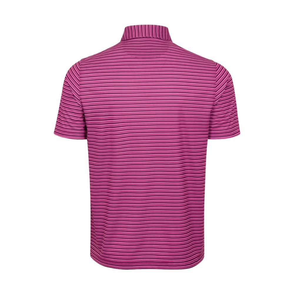 Greg Norman Holiday Stripe Polo - Garnet
