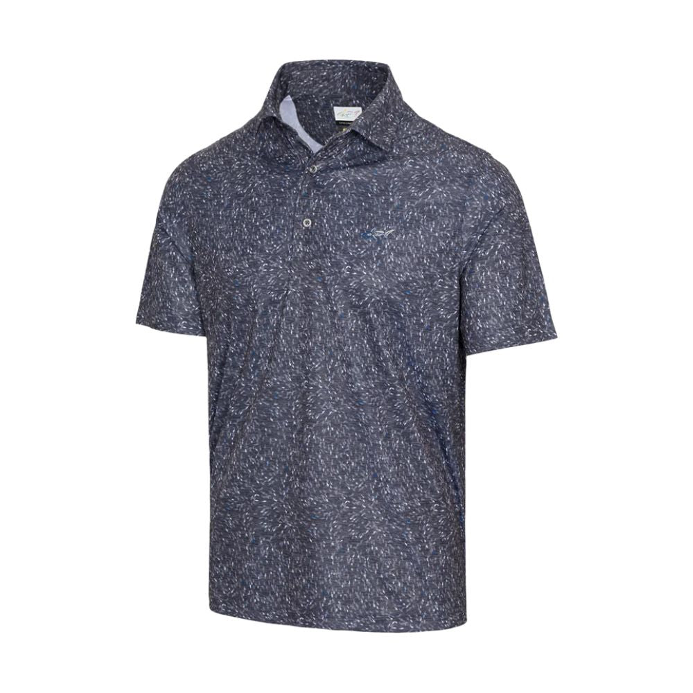 Greg Norman Mini Shark Print Polo - Black