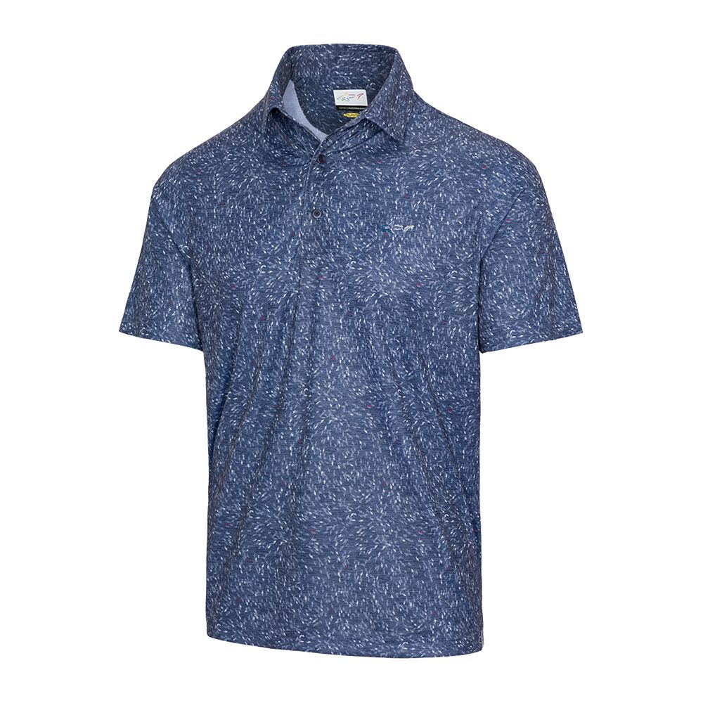 Greg Norman Mini Shark Print Polo - Navy