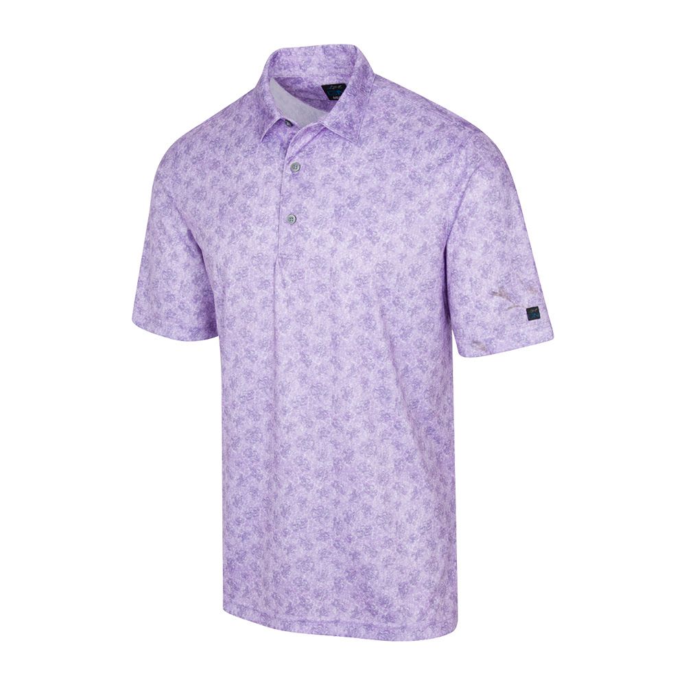 Greg Norman Men's Octopus Print Polo - Lilac Breeze