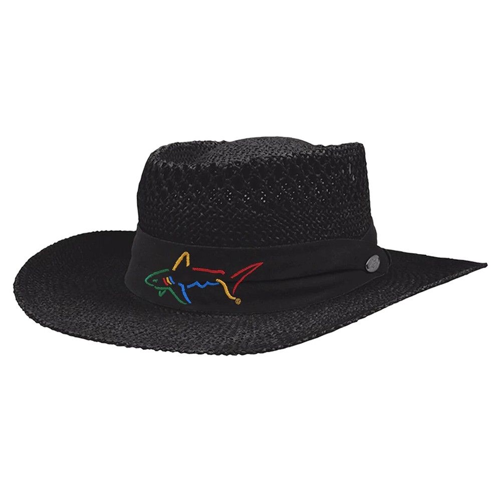 Greg Norman Men's Signature Straw Hat - Black