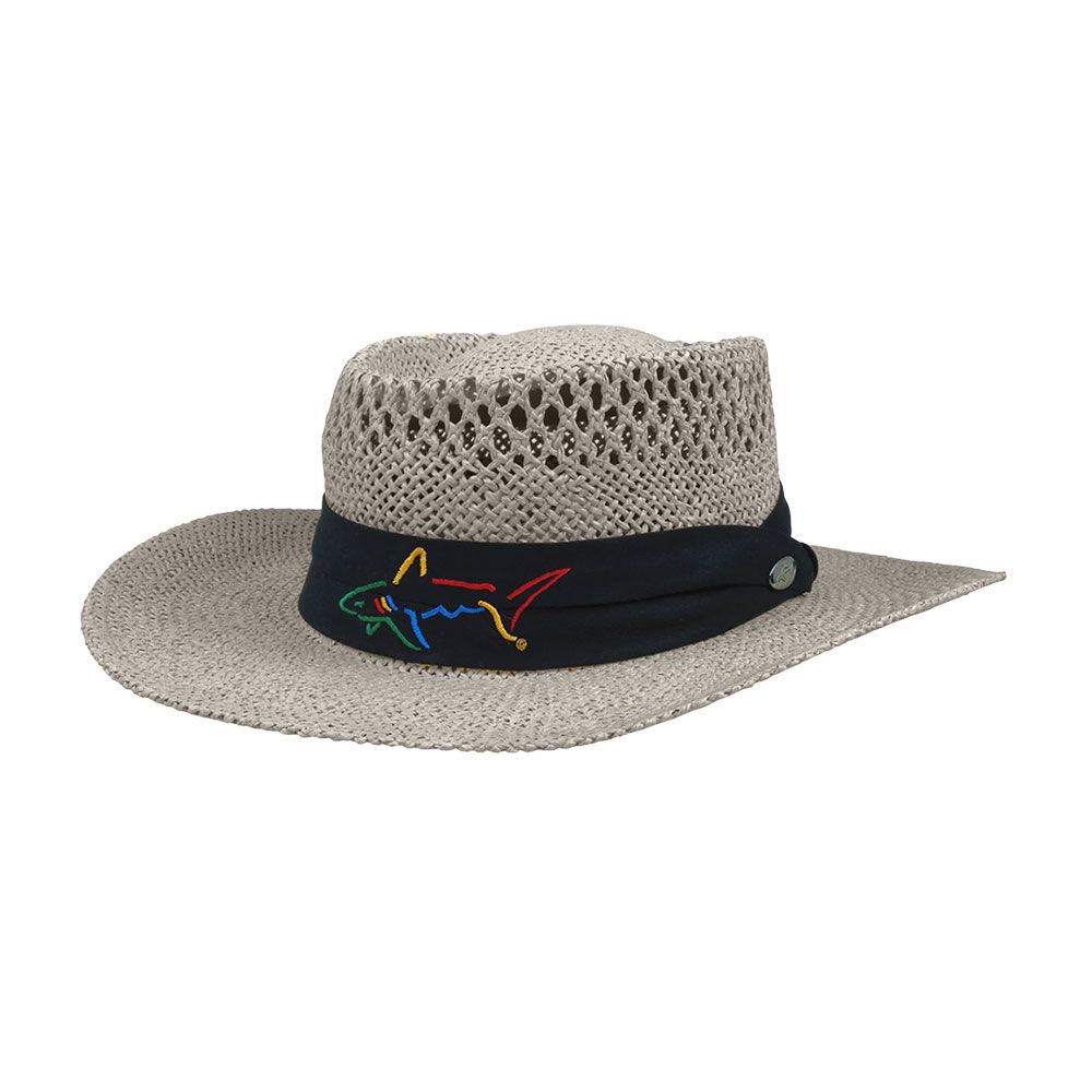 Greg Norman Men's Signature Straw Hat - Grey