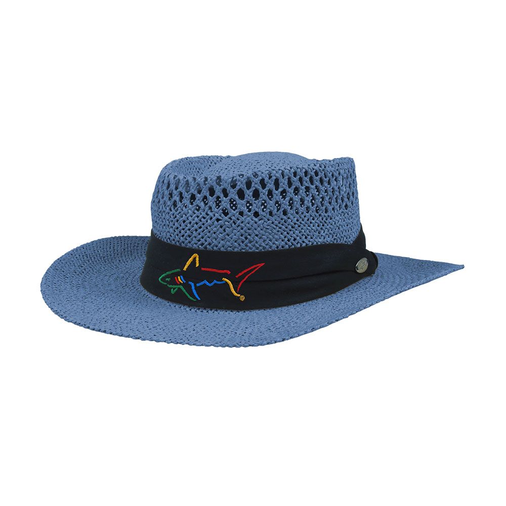 Greg Norman Men's Signature Straw Hat - Light Navy