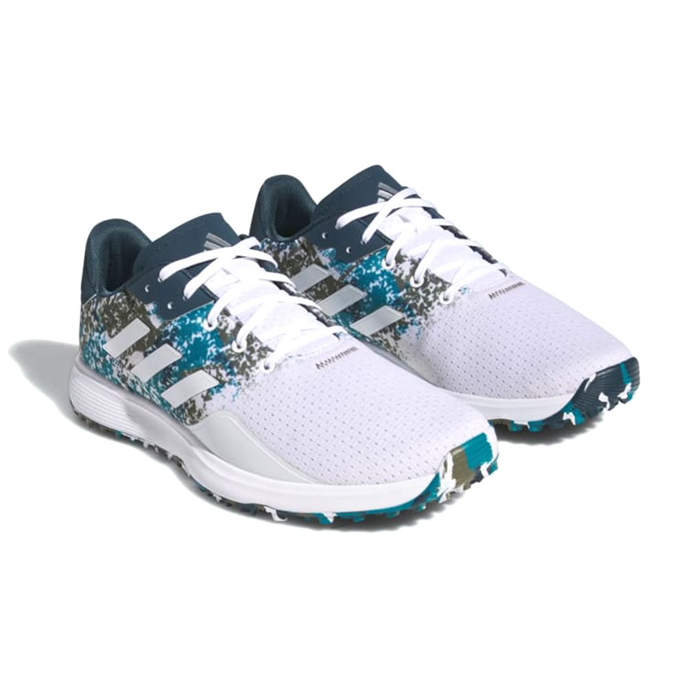 Adidas Men's S2G Spikeless Golf Shoes - Cloud White/Matte Silver/Arctic Night