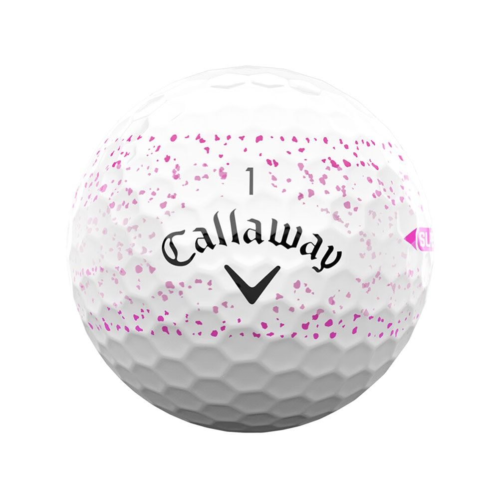Callaway Supersoft Splatter 360 Golf Balls - White/Pink