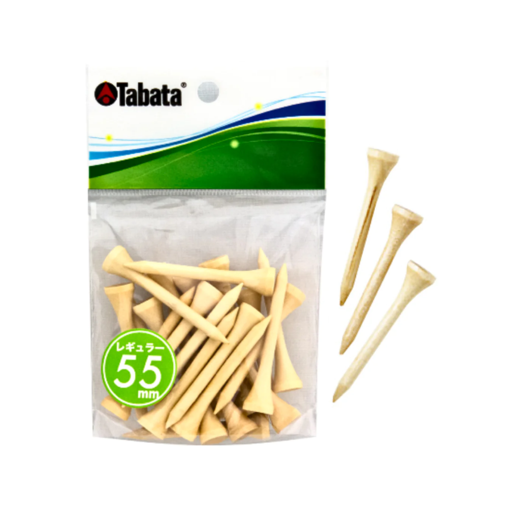 TABATA Pro Slim Wooden Golf Tee - 55mm