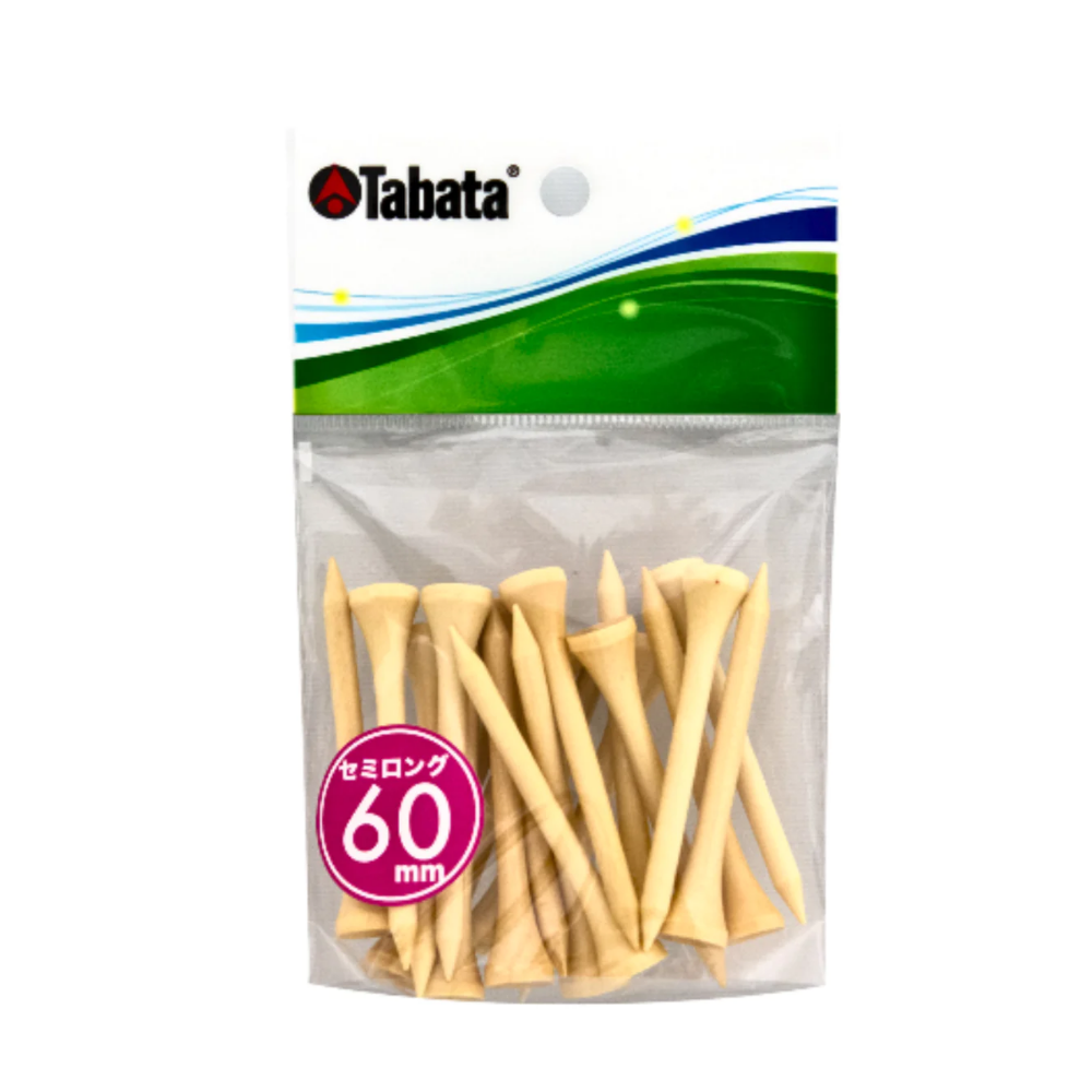 TABATA Pro Slim Wooden Golf Tee - 60mm