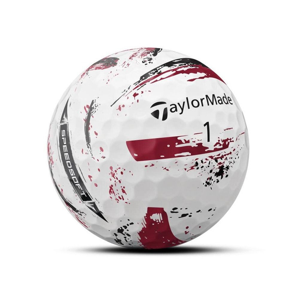 TaylorMade SpeedSoft Ink Golf Balls - Red