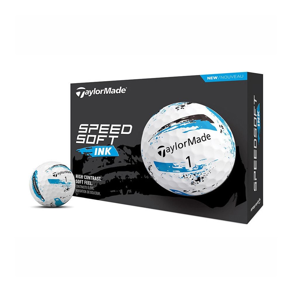 TaylorMade SpeedSoft Ink Golf Balls - Blue