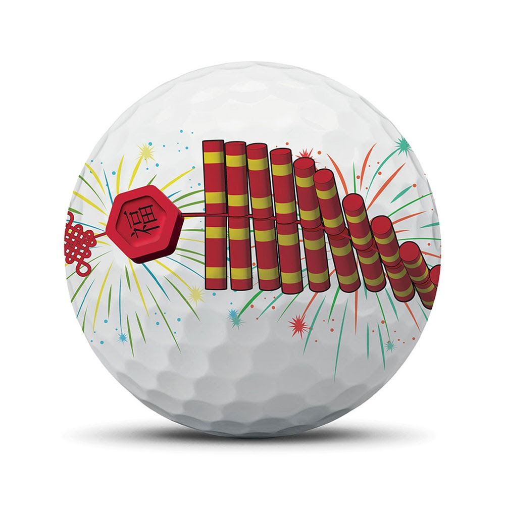 TaylorMade TP5x Stripe Firecracker Golf Balls