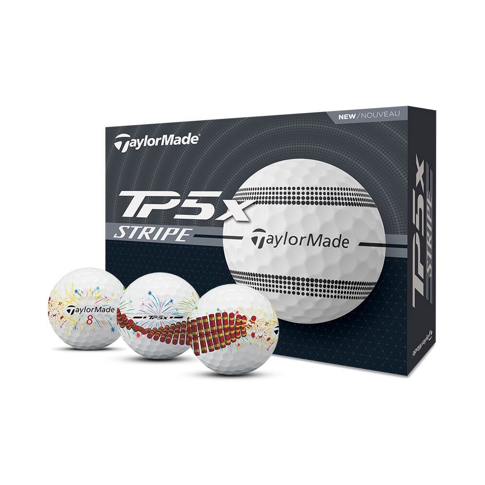 TaylorMade TP5x Stripe Firecracker Golf Balls