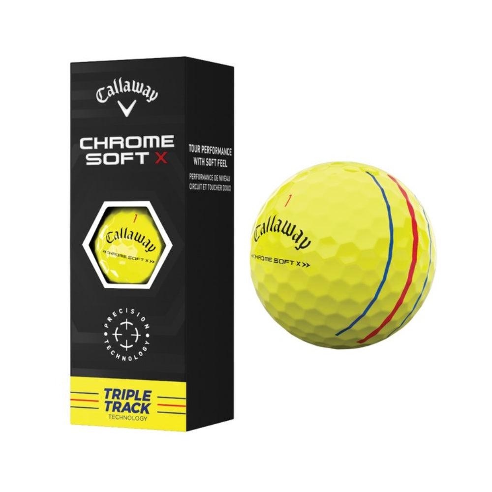 Callaway Chrome Soft X Triple Track Golf Balls - Yellow In India | golfedge  | India’s Favourite Online Golf Store | golfedgeindia.com