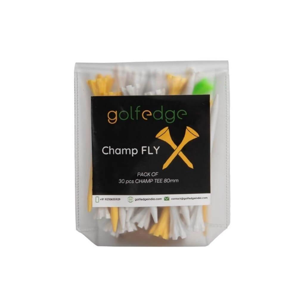 Golfedge 80mm Champ Fly Assorted Plastic Tees (Pack of 30 Pcs) In India | golfedge | India’s Favourite Online Golf Store | golfedgeindia.com