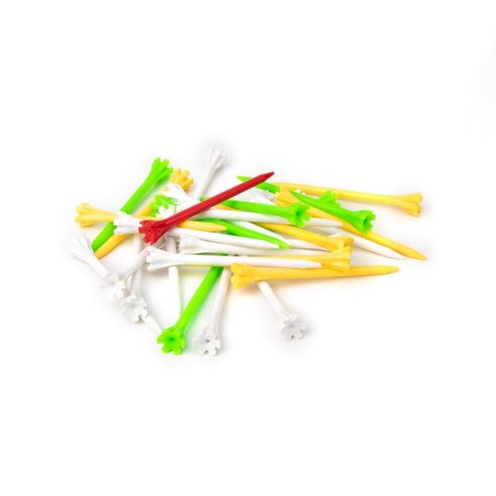 Golfedge 80mm Champ Fly Assorted Plastic Tees (Pack of 30 Pcs) In India | golfedge | India’s Favourite Online Golf Store | golfedgeindia.com