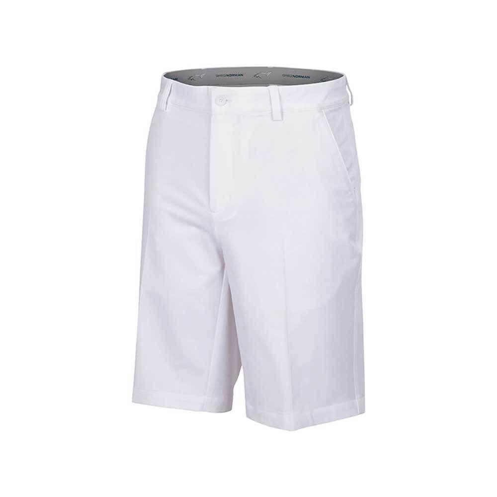 Greg Norman ML75 Microlux Stretch Shorts-White In India | golfedge | India’s Favourite Online Golf Store | golfedgeindia.com