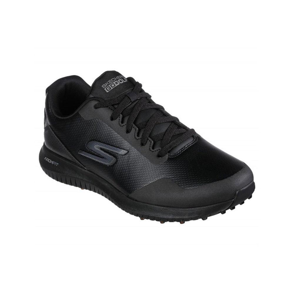 Skechers all on sale black golf shoes