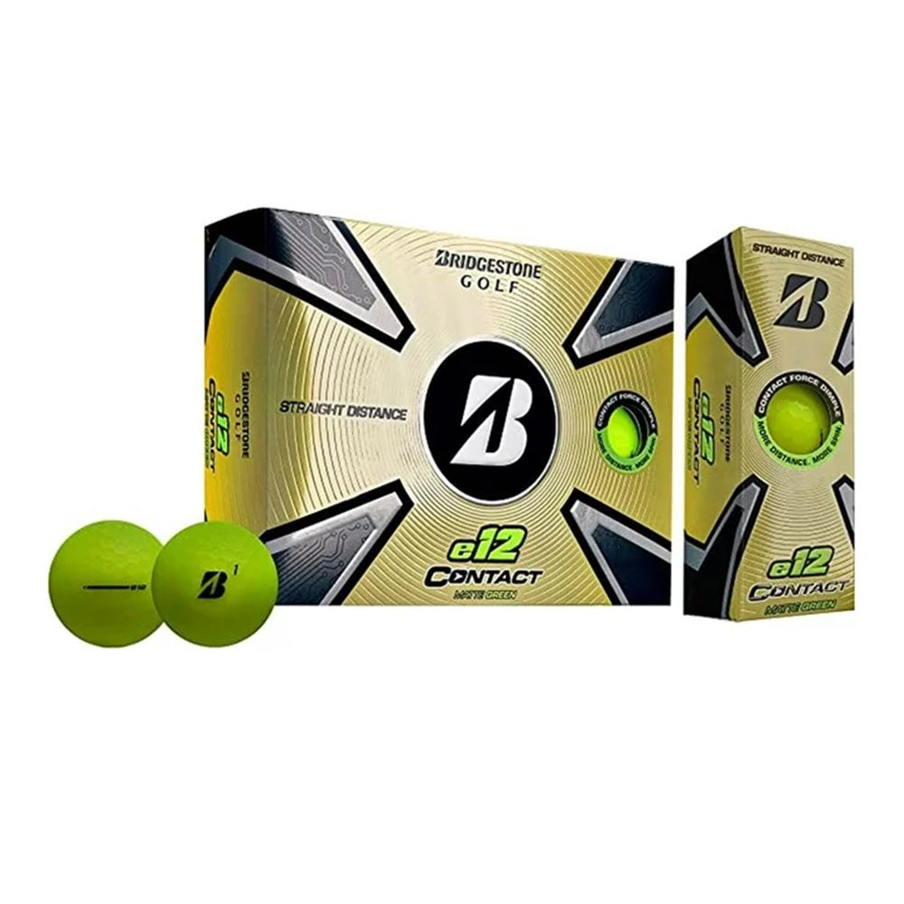 Bridgestone E12 Contact Golf Balls - Matte Green