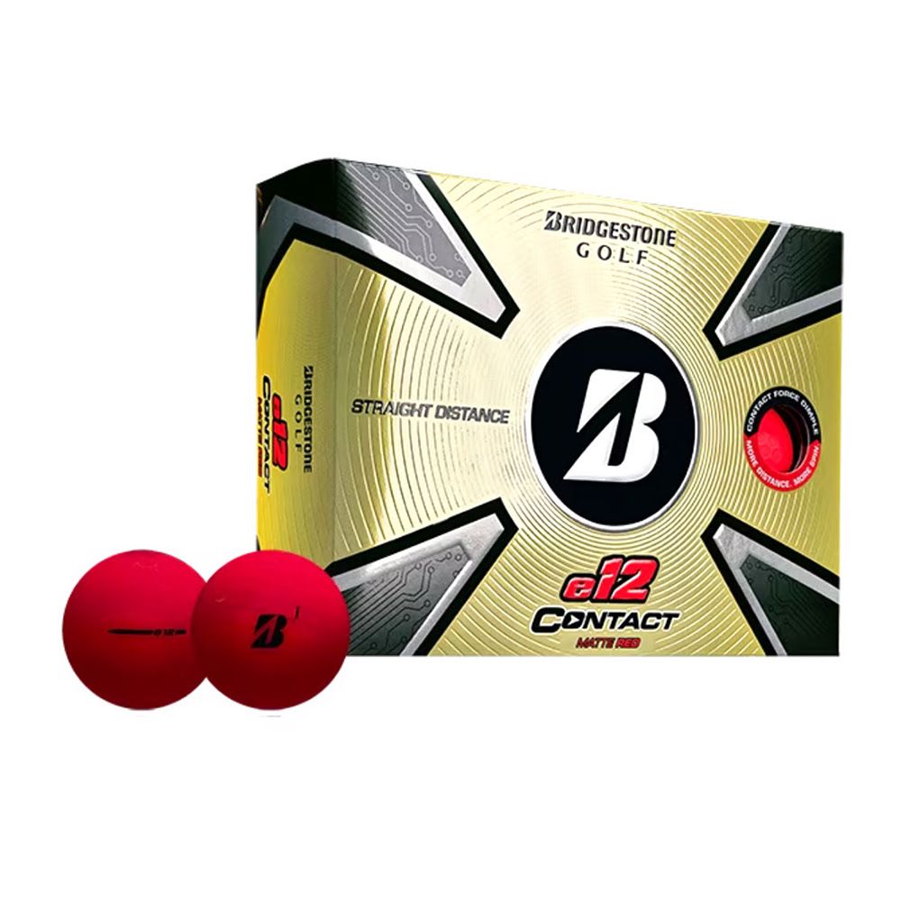 Bridgestone E12 Contact Golf Balls - Matte Red