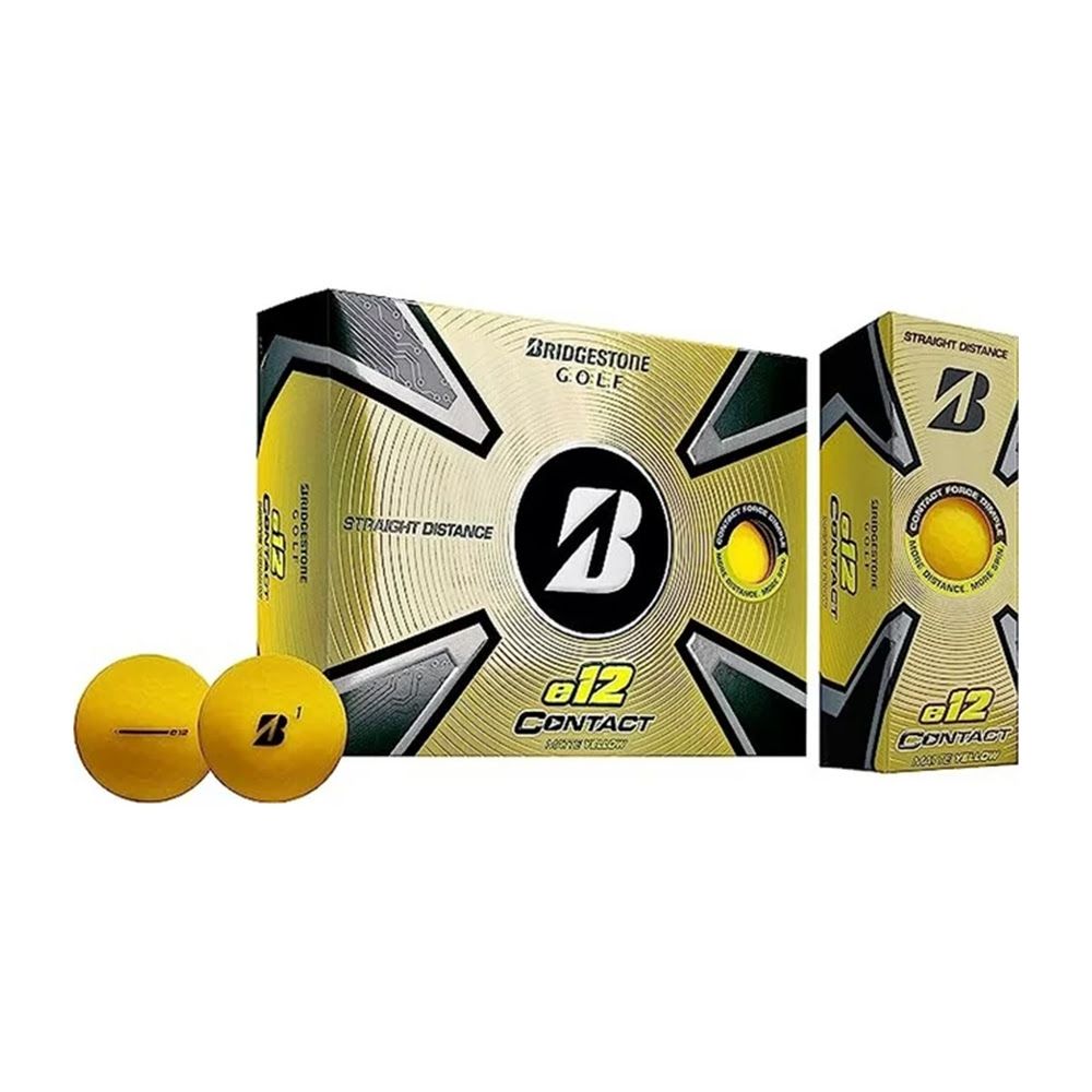 Bridgestone E12 Contact Golf Balls - Matte Yellow