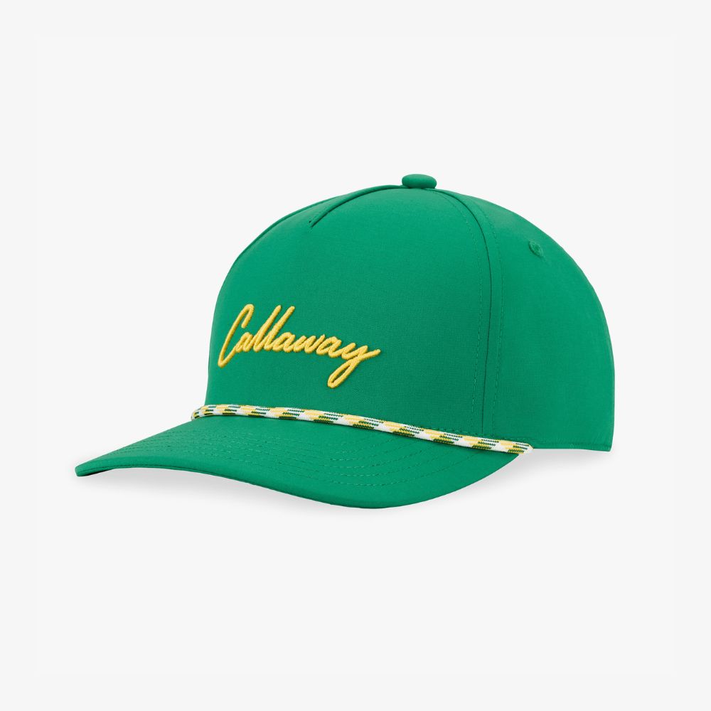 Callaway Men's Birdie Putt Rope Golf Cap - Green/Yellow