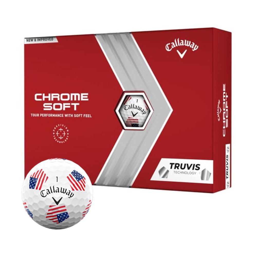 Callaway Chrome Soft Truvis Team USA Golf Balls - Limited Edition