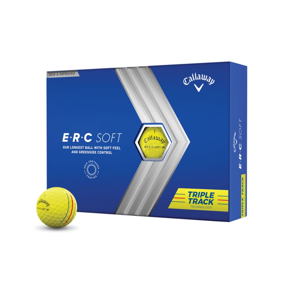 Callaway ERC Soft Triple Track Golf Balls - Yellow