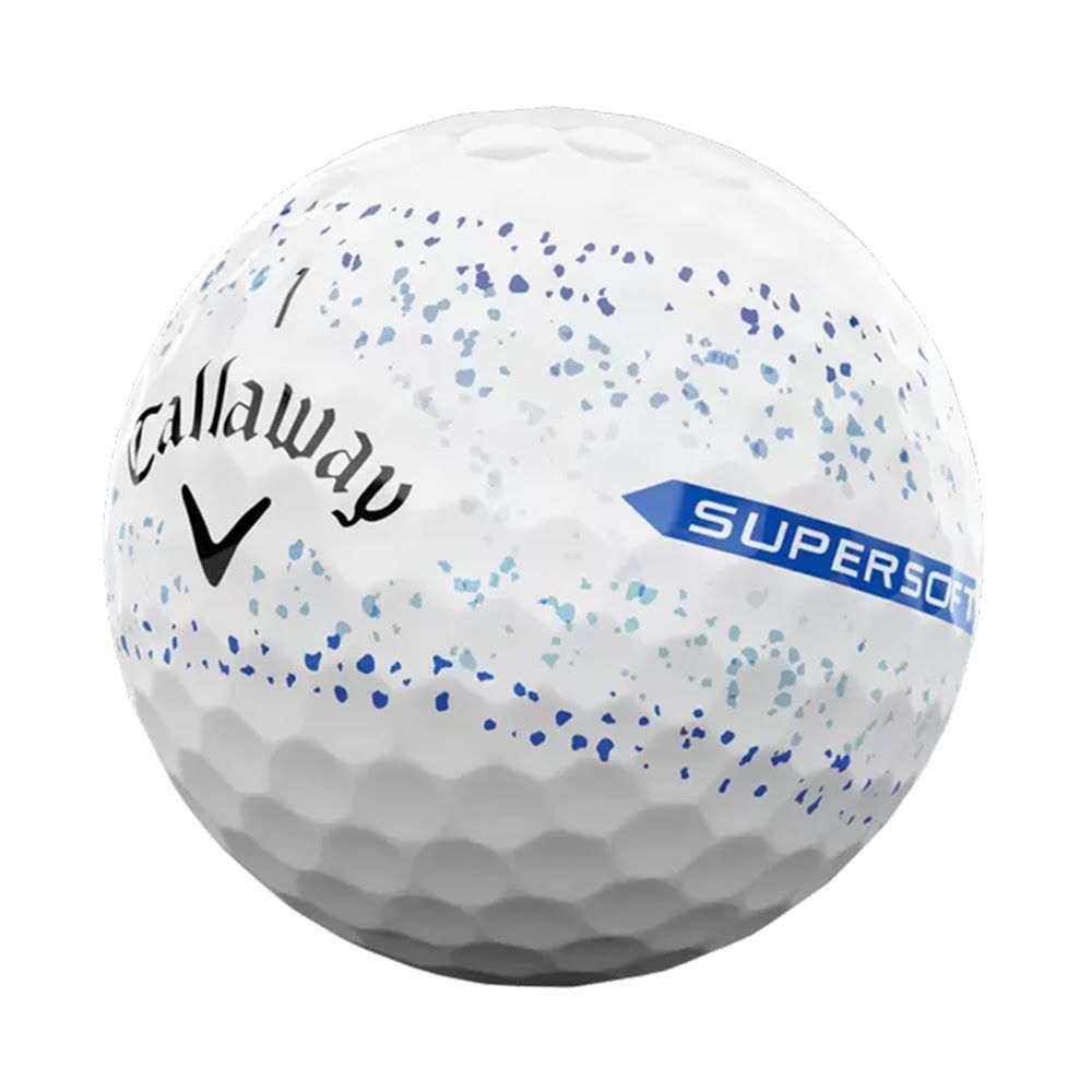 Callaway Supersoft Splatter 360 Golf Balls - White/Blue