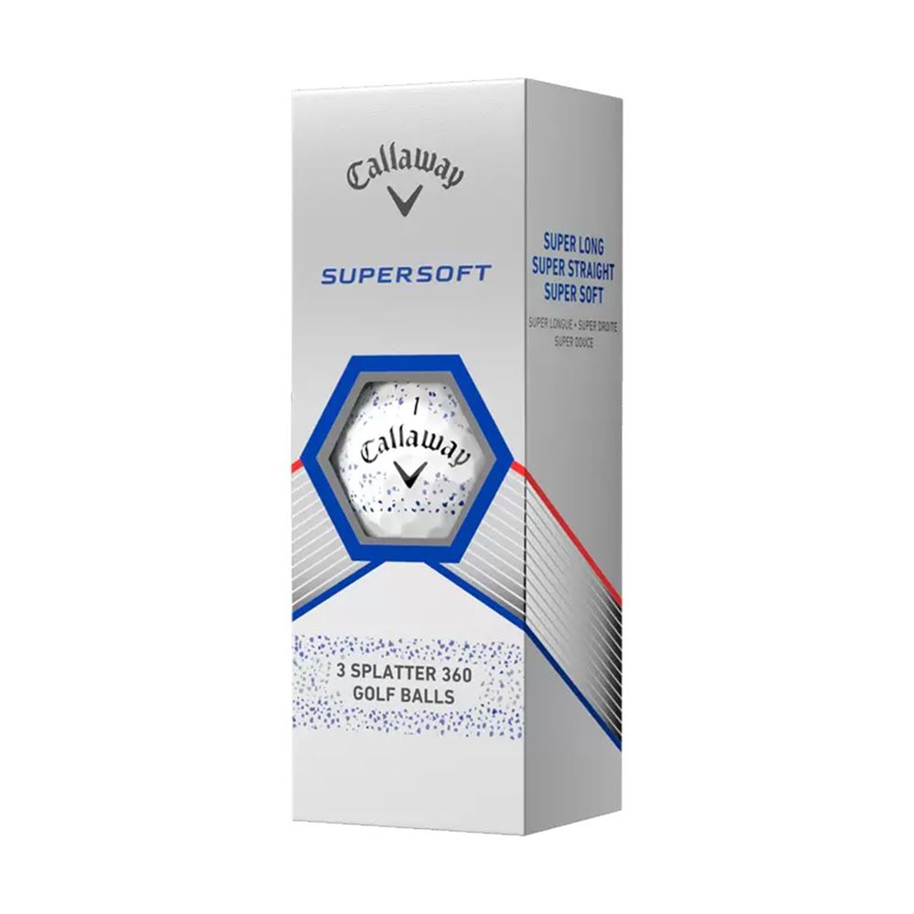 Callaway Supersoft Splatter 360 Golf Balls - White/Blue