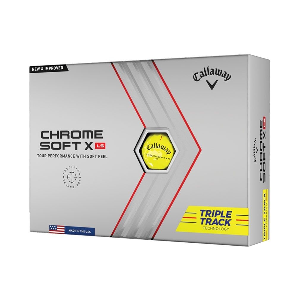 Callaway Chrome Soft X LS Triple Track Golf Balls - Yellow