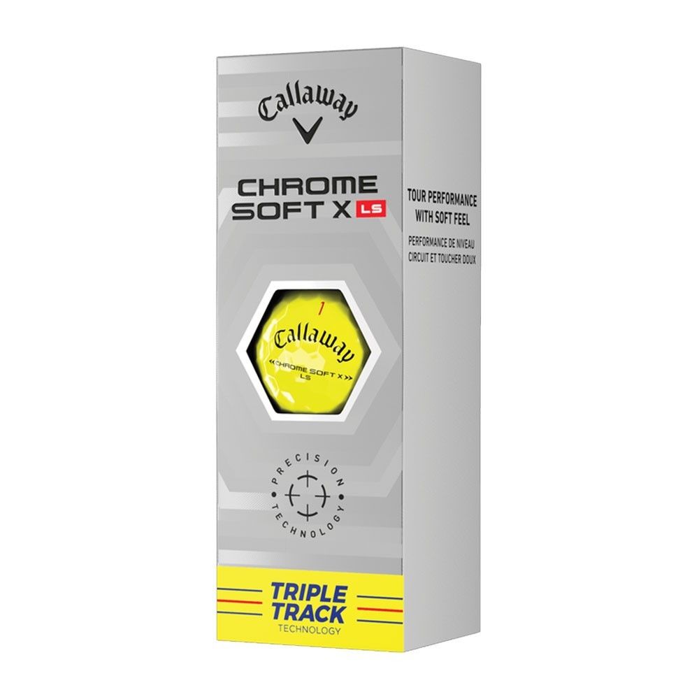 Callaway Chrome Soft X LS Triple Track Golf Balls - Yellow