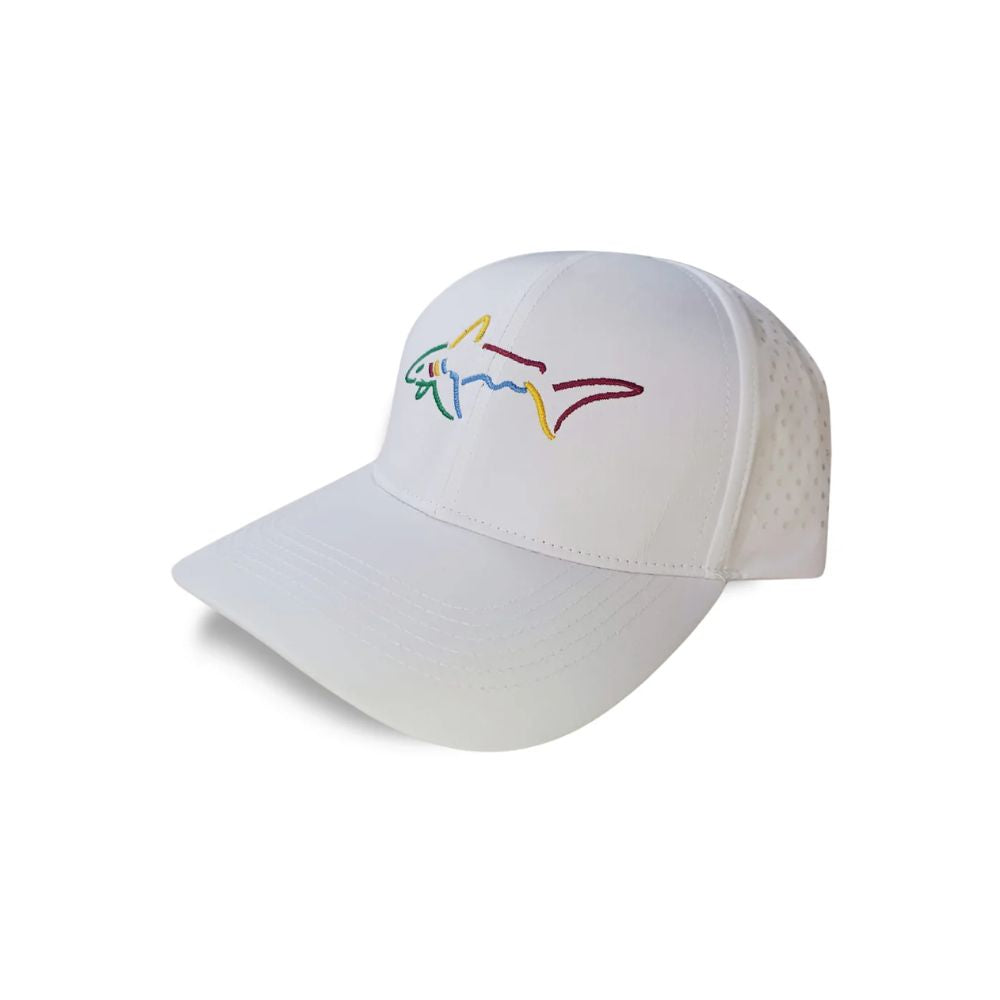 Greg Norman Men s Performance Snapback Golf Cap WHITE