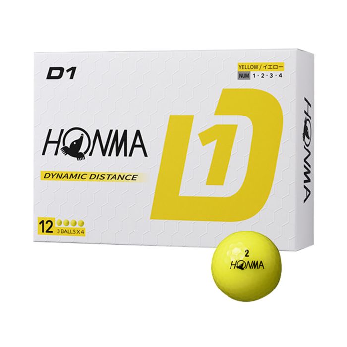 Honma D1 Golf Balls - Yellow