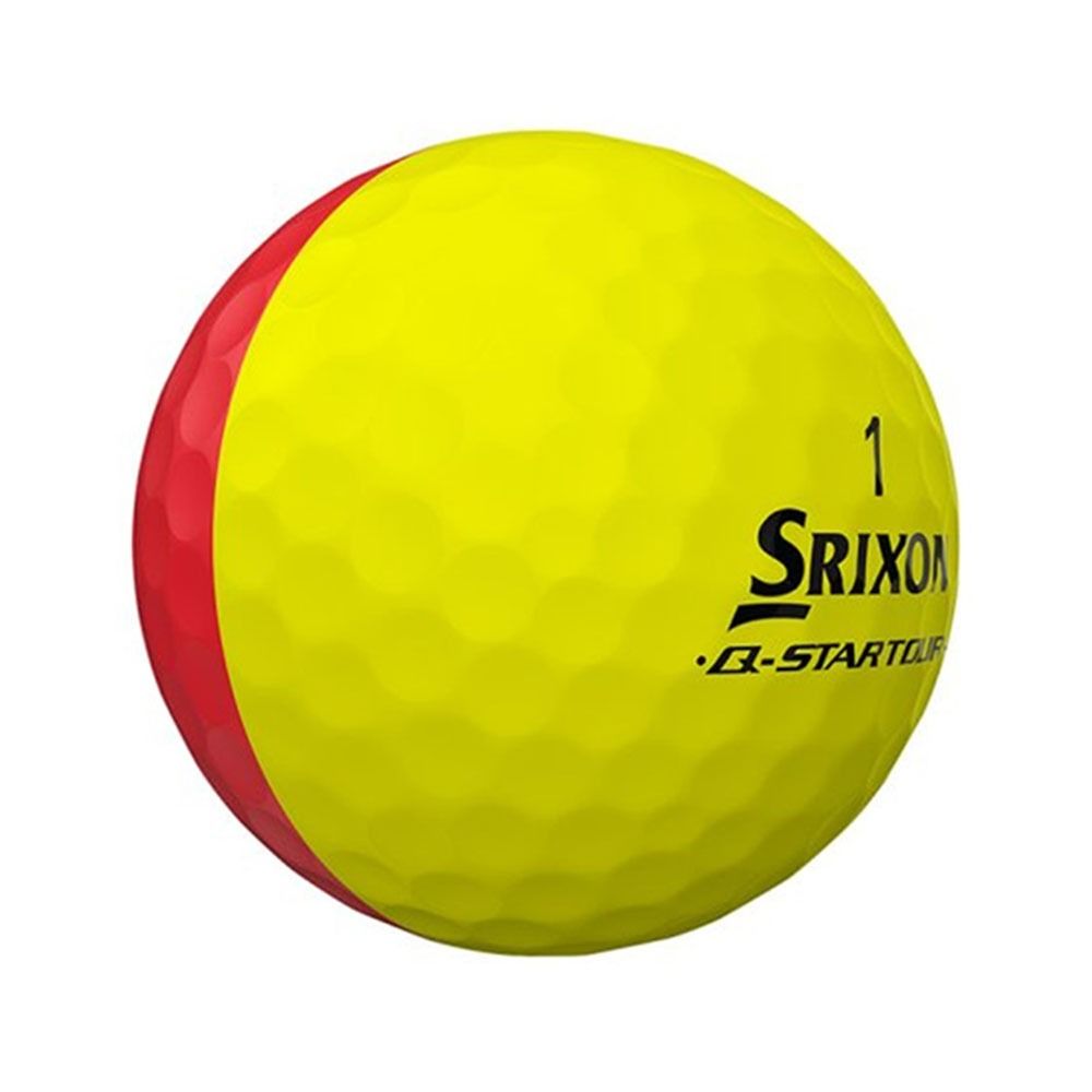 Srixon Q-Star Tour Divide Golf Ball - Yellow/Red