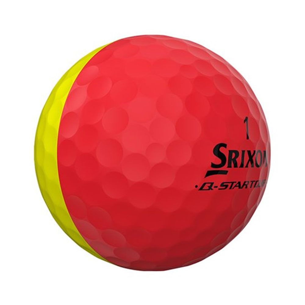 Srixon Q-Star Tour Divide Golf Ball - Yellow/Red