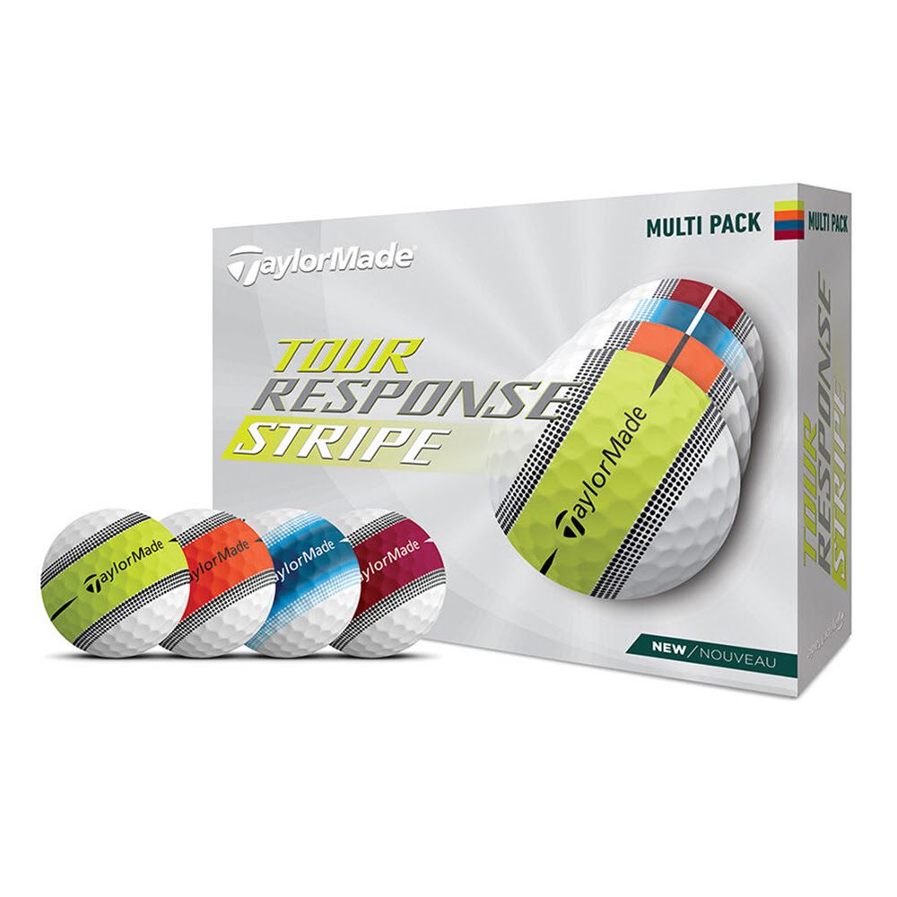 Taylormade Tour Response Stripe Golf Ball - Multi Colour