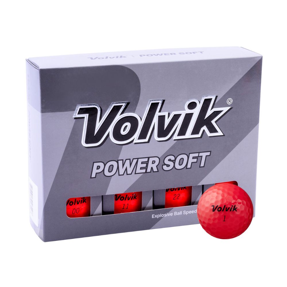 Volvik Power Soft Coloured Golf Ball - Red